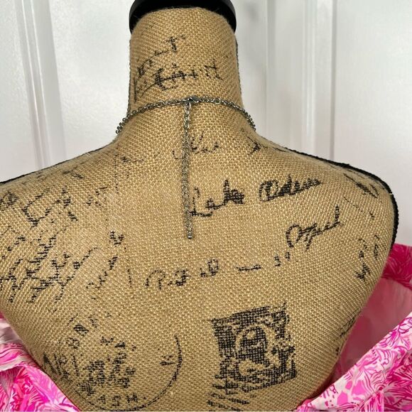 Plunder Light Orange Faux Stone Silver Statement Necklace - Picture 7 of 7